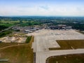 International Airport in Balice, Krakow, Poland. Aerial view